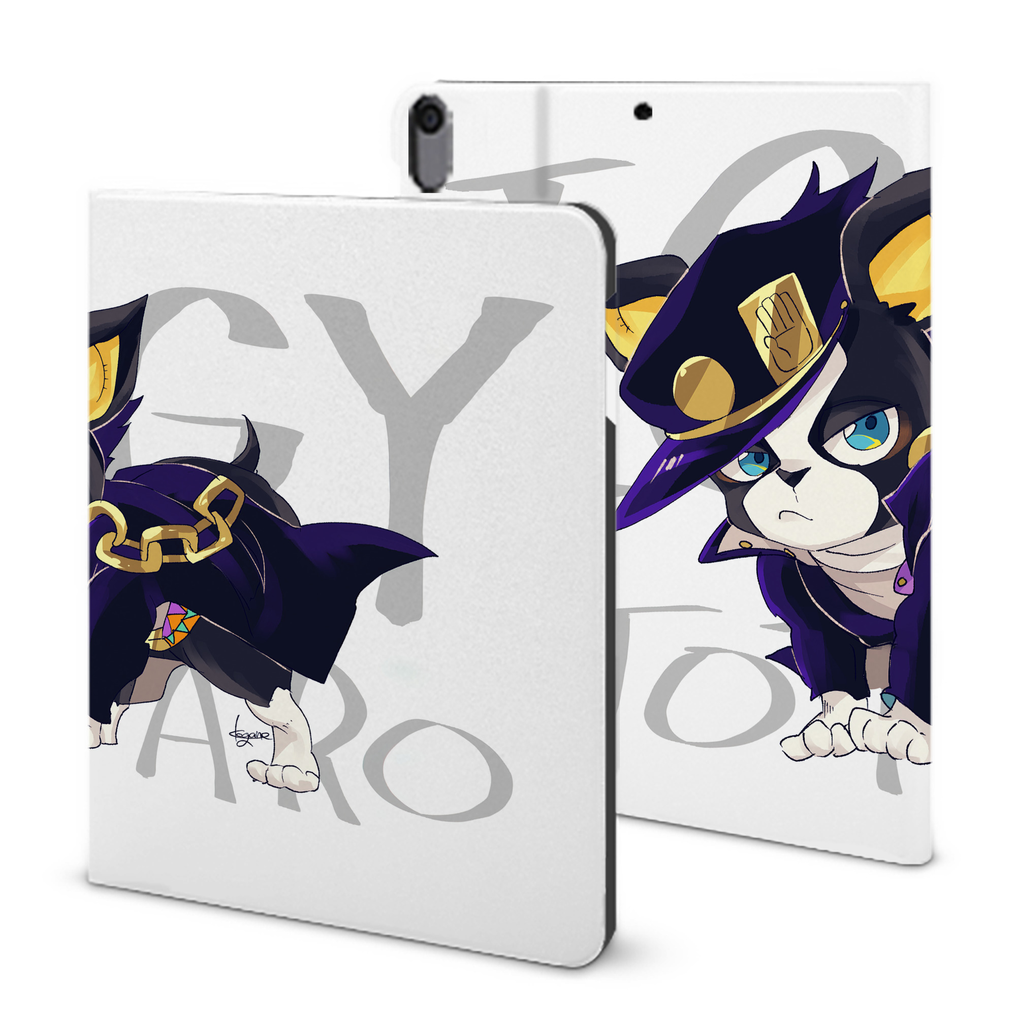 （画像用） ジョジョの奇妙な冒険 JoJo's Bizarre Adventure IPad ケース ブック型 PUレザー TPU 耐衝撃 軽量 薄型 ペン収納なし 全面保護 IPad 各モデル対応